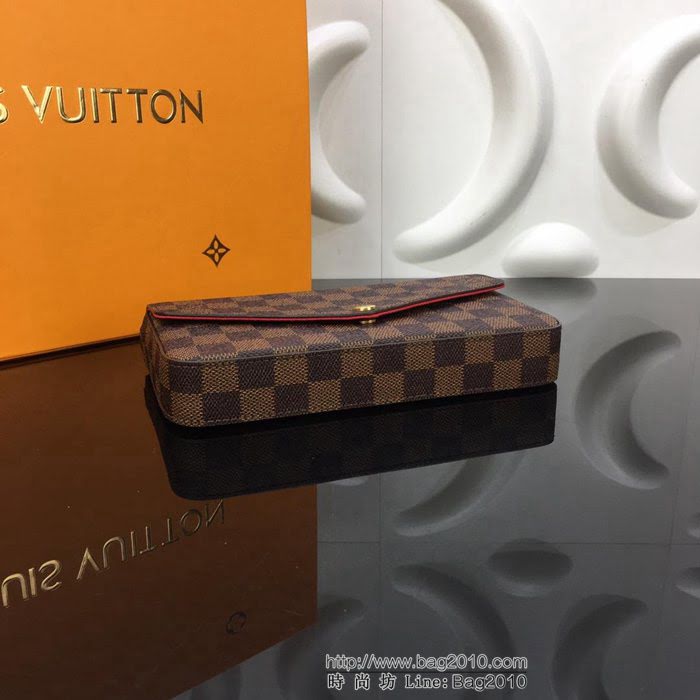 路易威登LV 頂級原單 N63032 Pochette Felicie小型手袋 鏈條斜挎包 肩背袋 手拿包 錢夾  YDH2543